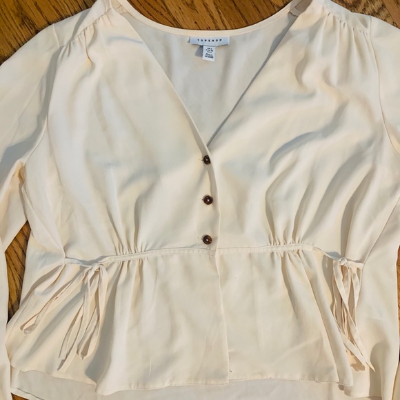 TopShop Cream Blouse - Picture 2 of 2